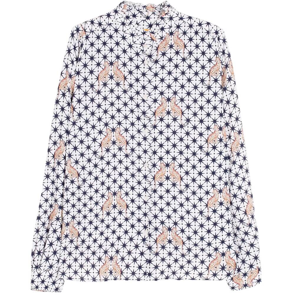 Vilagallo Leopard and Star Print Shirt